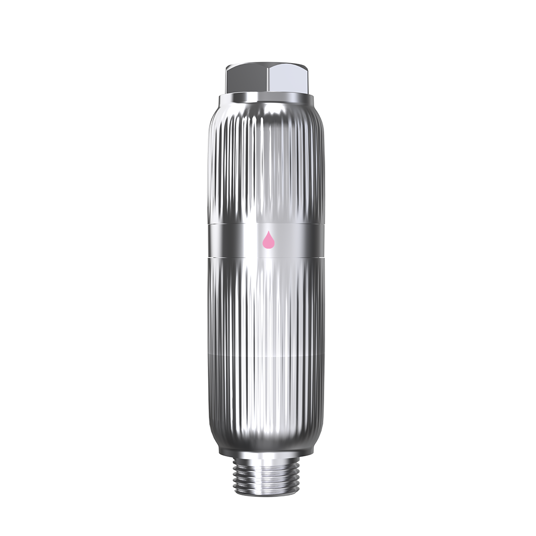 Filtro Aquafilter Chrome para ducha, vista frontal destacando su diseño